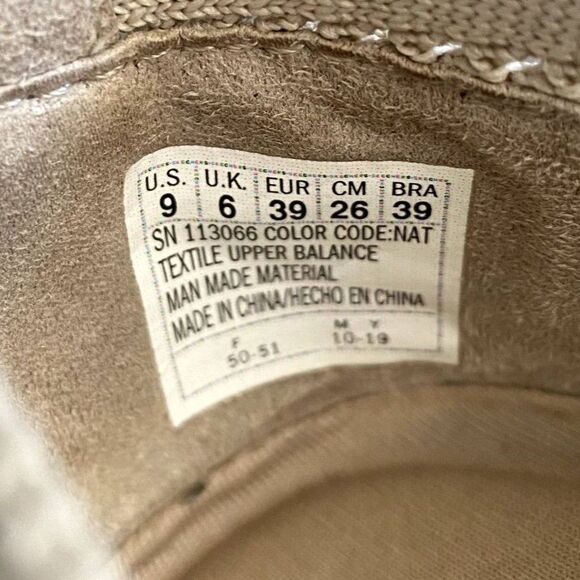 Bobs by Skechers Breeze Bird Song Slip On Espadrilles Tan Woven Size‎ 9 - Picture 7 of 7